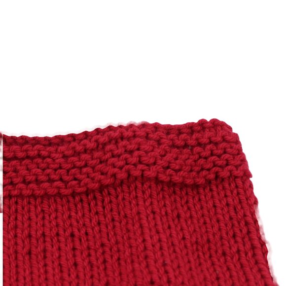 Handmade Hand Knit Acrylic Raspberry Wine Pink Straight Leg Warmers - Picture 5 of 5